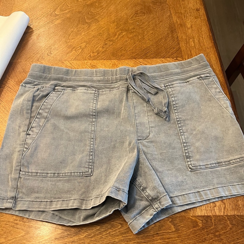 KUT grey denim shorts pull on